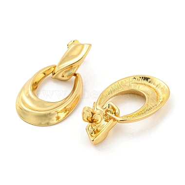 Hollow Teardrop Rack Plating Brass Dangle Stud Earrings(EJEW-K263-09G)-2