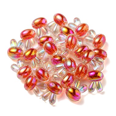 UV Plating Rainbow Iridescent Acrylic Beads(PACR-E001-05D)-3