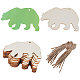 Ensemble de pendentifs en bois vierges inachevés sur le thème des animaux(WOOD-WH0124-26B)-1