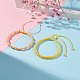 2Pcs 2 Colors Peach Blossom Braided Cord Bracelet(BJEW-JB07610-01)-2