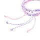 2Pcs 2 Colors Peach Blossom Braided Cord Bracelet(BJEW-JB07610-05)-5