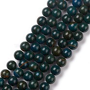 Natural Quartz Beads Strand, Round, Dyed, Teal, 8.5mm, Hole: 0.8mm, about 47~48pcs/strand, 15.04~15.16''(38.2~38.5cm)(G-E592-03)