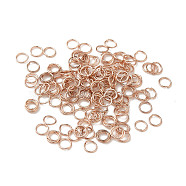 304 Stainless Steel Open Jump Rings, Rose Gold, 2.5x0.3mm, Inner Diameter: 1.5mm(STAS-K285-02E-RG)