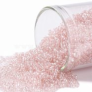 TOHO Round Seed Beads, Japanese Seed Beads, (290) Transparent Luster Rose, 15/0, 1.5mm, Hole: 0.7mm, about 3000pcs/10g(X-SEED-TR15-0290)