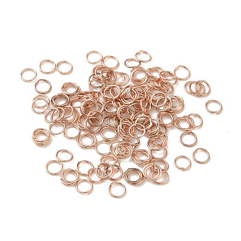 304 Stainless Steel Open Jump Rings, Rose Gold, 2.5x0.3mm, Inner Diameter: 1.5mm