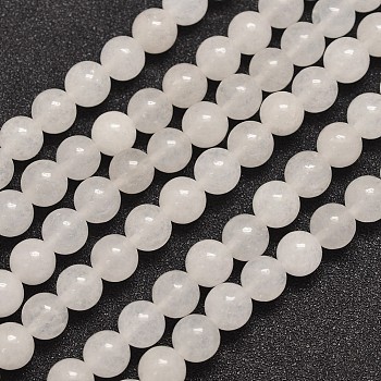 Natural Malaysia Jade Bead Strands, Round, 8mm, Hole: 1.0mm, about 48pcs/strand, 15 inch