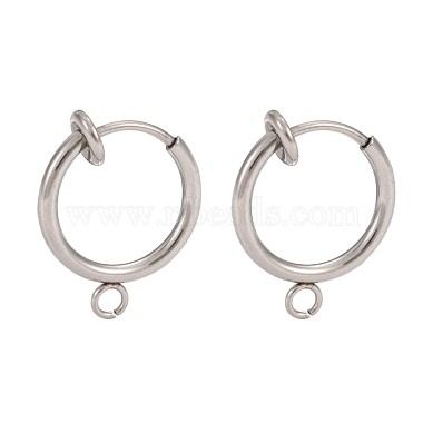Platinum Stainless Steel Clip-on Earring Findings