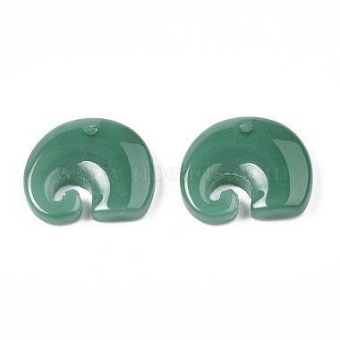 Pendentifs en verre d'imitation jade(GLAA-S054-32A)-2