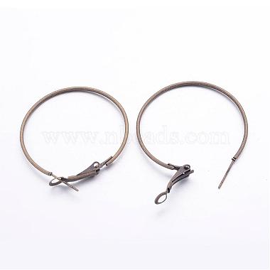 Antique Bronze Wine Glass Charm Ring Iron Hoop Earrings(X-E220-NFAB)-2