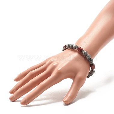 Natural Mixed Gemstone Beaded Stretch Bracelet for Women or Men(BJEW-JB07732)-5