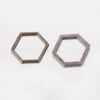 Antique Bronze Hexagon Alloy Links