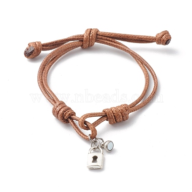 Bracelets réglables en corde de polyester ciré coréen(X1-BJEW-TA00001)-3