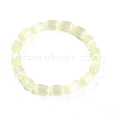 Dyed Natural Selenite Column Beaded Stretch Bracelets for Women(BJEW-I312-05C)-4