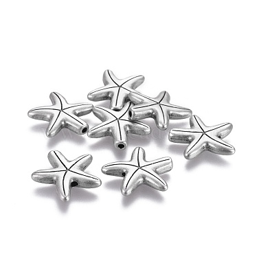 14mm Starfish Alloy Beads