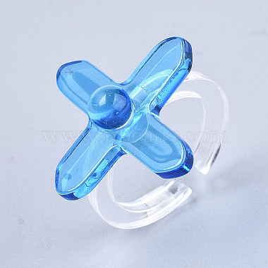 (Jewelry Parties Factory Sale)Transparent Acrylic Cuff Rings(RJEW-S047-004A)-4