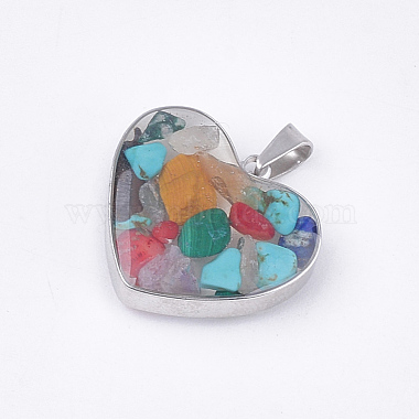 Natural & Synthetic Mixed Stone Pendants(X-STAS-T043-01O)-2