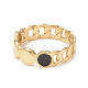 Resin Imitation Shell Flat Round Finger Ring(RJEW-I096-05G-B)-2