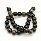 Chapelets de perles en obsidienne dorée naturelle(X-G-C068-6mm-9)-2