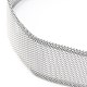 304 Stainless Steel Mesh Chain Choker Necklaces for Women(NJEW-U012-03P-03)-3