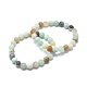 Bracelets extensibles en perles d'amazonite de fleurs naturelles(X-BJEW-K212-A-007)-1