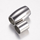 Barrel 304 Stainless Steel Magnetic Clasps with Glue-in Ends(STAS-I026-05)-3