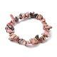 Chip Natural Rhodonite Stretch Beaded Bracelets for Kids(BJEW-JB06305-04)-1