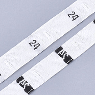 Clothing Size Labels(24), Garment Accessories, Size Tags, White, 12.5mm, about 10000pcs/bag(OCOR-S120D-12)