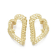 Alloy Claw Hair Clips, Long-Lasting Plated, Heart, Matte Gold Color, 74x45x35.5mm(X-PHAR-T002-01MG)