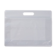 Transparent Plastic Zip Lock Bag, Plastic Stand up Pouch, Resealable Bags, with Handle, Clear, 23x30x0.08cm(OPP-L003-02D)