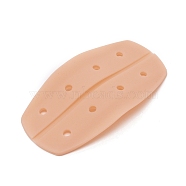 Silicone Non-slip Shoulder Pad, Oval, Sandy Brown, 95x50x4.5mm, Hole: 4.5mm(FIND-WH0081-38C)