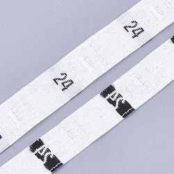 Clothing Size Labels(24), Garment Accessories, Size Tags, White, 12.5mm, about 10000pcs/bag(OCOR-S120D-12)