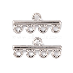 Brass Chandelier Component Links, Column, Platinum, 8x21.5x1.5mm, Hole: 1.8mm(KK-S376-04P)