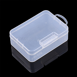 Plastic Bead Storage Containers, Rectangle, Clear, 9.5x7x3cm(CON-Q035-02)