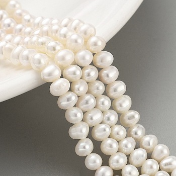 Natural Cultured Freshwater Pearl Beads Strands, Potato, Beige, 4~4.5mm, Hole: 0.5mm, about 38pcs/strand, 6.89~7.09 (17.5~18cm)