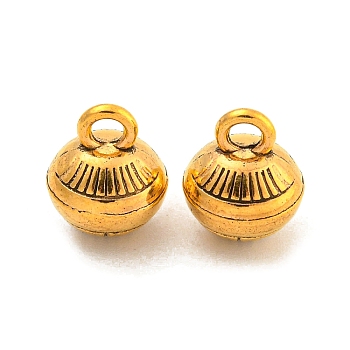 Tibetan Style Alloy Charms, Cadmium Free & Lead Free, Bell, Antique Golden, 12x10mm, Hole: 2.3mm, about 362Pcs/1000G