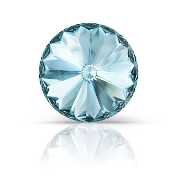 Preciosa&reg MAXIMA Crystal Round Stones, Czech Crystal, Bicone(436 11 177 Rivoli), Dura Foiling, 60010 Aqua Bohemica, SS29(6.15~6.35mm)