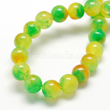 Chapelets de perles en jade naturelle à deux tons(G-R165-14mm-M1)-3