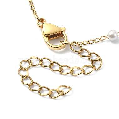 collier de chaîne de perles rondes en perles de verre(NJEW-JN04336)-5