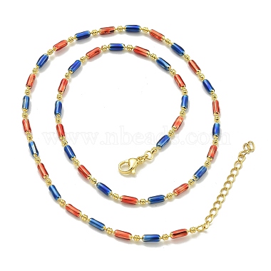 Colorful Column Brass Necklaces