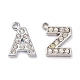 26Pcs 26 Style Alloy Micro Pave Cubic Zirconia Rhinestone Pendants(ALRI-XCP0001-13)-2
