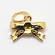 CZ Brass Micro Pave Cubic Zirconia Bowknot Bow Charms(ZIRC-L018-14)-3
