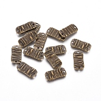 Alloy Links connectors, Cadmium Free & Nickel Free & Lead Free, Antique Bronze, 15x7x2mm, Hole: 1mm(PALLOY-A18536-AB-FF)