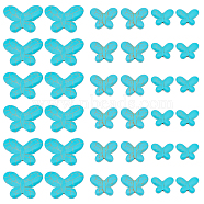 Elite 42Pcs 3 Style Synthetic Turquoise Beads, Butterfly, 15~25x20~35x5~6mm, Hole: 1.4~1.5mm, 14pcs/style(G-PH0001-91)