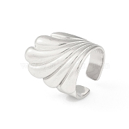 Non-Tarnish 304 Stainless Steel Open Cuff Rings, for Women, Stainless Steel Color, 21mm(RJEW-S418-04P)