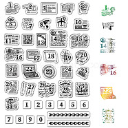 Custom PVC Plastic Clear Stamps, for DIY Scrapbooking, Photo Album Decorative, Cards Making, Stamp Sheets, Film Frame, Number, 160x110x3mm(DIY-WH0439-0262)
