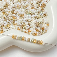 Transparent Glass Seed Beads, Peanut, Mixed Color, 4x2.5x2mm, Hole: 0.7mm(FIND-U017-18F)