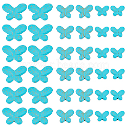 PandaHall Elite 42Pcs 3 Style Synthetic Turquoise Beads, Butterfly, 15~25x20~35x5~6mm, Hole: 1.4~1.5mm, 14pcs/style(G-PH0001-91)