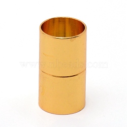 Brass Magnetic Clasps, Column, for Leather Bracelet Making, Golden, 20x11mm(FIND-TAC0002-074G)