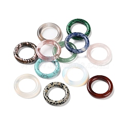 Natural & Synthetic Mixed Gemstone Lingking Rings, Ring, 30~30.5x5~5.5mm, Inner Diameter: 20mm(G-K357-02)