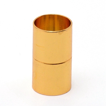 Brass Magnetic Clasps, Column, for Leather Bracelet Making, Golden, 20x11mm